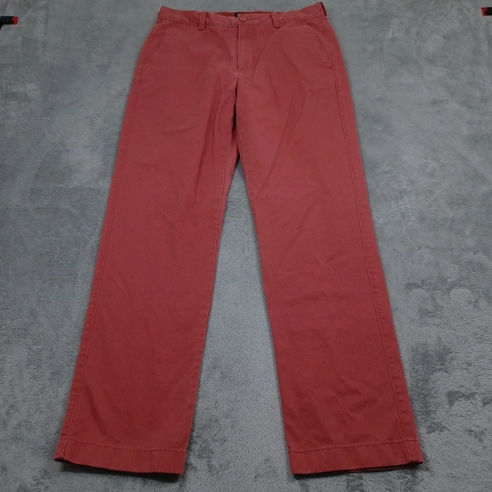J Crew Pants Mens 31x32 Red Bleecker Chino Pockets‎ Preppy Straight